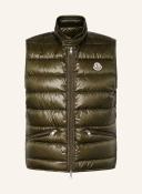 Moncler Men, Gui quilted down vest, Green, 3XL, Jackets, Materialmix