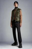 Moncler Men, Gui quilted down vest, Green, 3XL, Jackets, Materialmix
