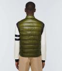Moncler Men, Gui quilted down vest, Green, 3XL, Jackets, Materialmix