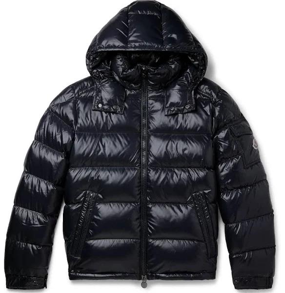 Moncler | Men Maya Nylon Laqué Down Jacket Blue 1