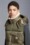 Moncler Men, Oust down vest, Green, M, Jackets, Materialmix
