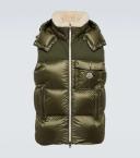 Moncler Men, Oust down vest, Green, M, Jackets, Materialmix