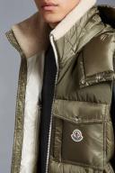 Moncler Men, Oust down vest, Green, M, Jackets, Materialmix