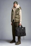 Moncler Men, Oust down vest, Green, M, Jackets, Materialmix