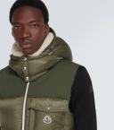 Moncler Men, Oust down vest, Green, M, Jackets, Materialmix