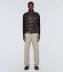 Moncler Men, Tibb down vest, Brown, M, Jackets, Materialmix