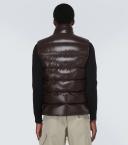 Moncler Men, Tibb down vest, Brown, M, Jackets, Materialmix