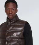 Moncler Men, Tibb down vest, Brown, M, Jackets, Materialmix