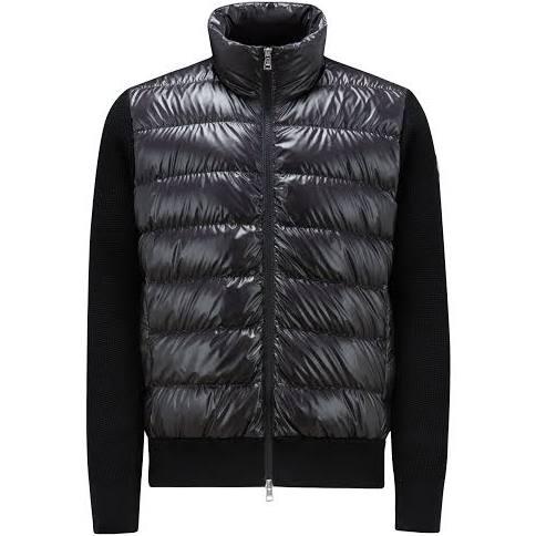 Moncler | Men Ultra-fine Wool & Rainwear Cardigan Black XL