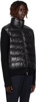Moncler | Men Ultra-fine Wool & Rainwear Cardigan Black XXL