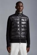 Moncler | Men Ultra-fine Wool & Rainwear Cardigan Black XXL