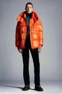 Moncler Orange Logo Down Jacket