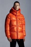 Moncler Orange Logo Down Jacket