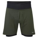 Montane - Slipstream Twin Skin Running Shorts - Green - UK x Large