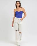 Mooloola Women's Bianca Knit Tube Top in Blue | Size 14