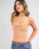 Mooloola Women's Bianca Knit Tube Top in Coral | Size 14
