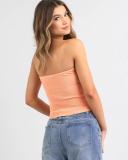 Mooloola Women's Bianca Knit Tube Top in Coral | Size 14