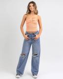 Mooloola Women's Bianca Knit Tube Top in Coral | Size 14