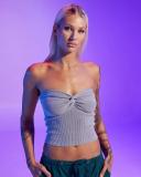 Mooloola Women's Bianca Knit Tube Top in Grey | Size 12
