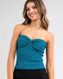 Mooloola Women's Bianca Knit Tube Top in Navy | Size 12
