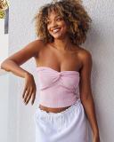 Mooloola Women's Bianca Knit Tube Top in Pink | Size 10