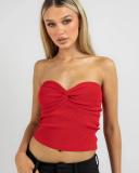 Mooloola Women's Bianca Knit Tube Top in Red | Size 12