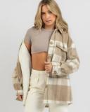 Mooloola Women's Flynn Hooded Shacket in Brown | Size 06