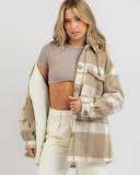 Mooloola Women's Flynn Hooded Shacket in Brown | Size 06