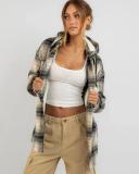 Mooloola Women's Flynn Hooded Shacket in Brown | Size 08
