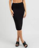 Mooloola Women's Romantic Midi Skirt in Black | Size 10