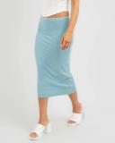 Mooloola Women's Romantic Midi Skirt in Blue | Size 14
