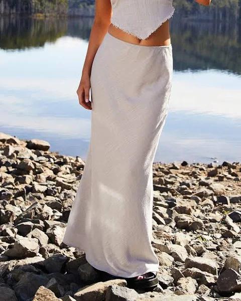 Mooloola Women's Ward Maxi Skirt in Grey | Size 16
