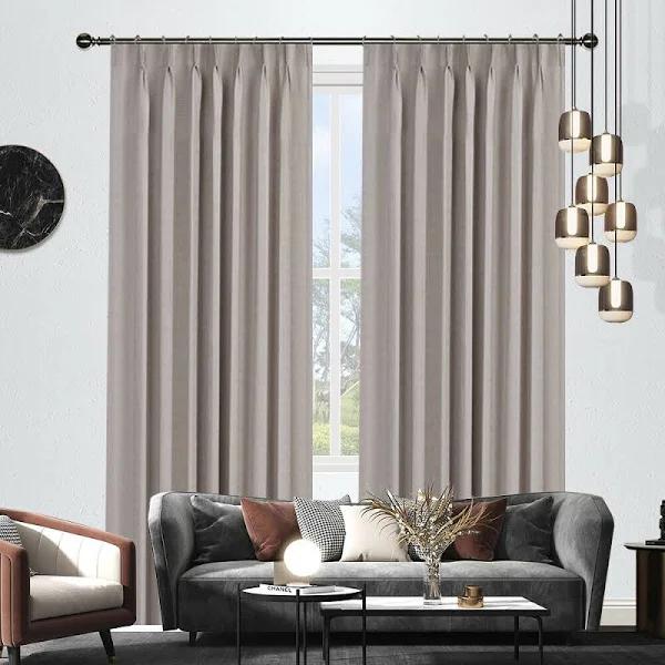 Morocco Pinch Pleat Blockout Curtains Pair