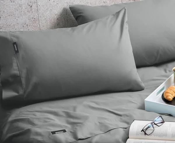 Morrissey Luxury 1200TC King Bed Sheet Set - Pigeon Grey - AfterPay & zipPay Available