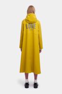 Mosebacke Long Matte Print Raincoat Gold