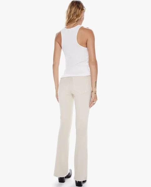 Mother | Women The Weekender Fray Cotton Jeans Beige 27