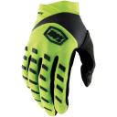 Motocross Gloves 100% Airmatic Fluo Yellow Black