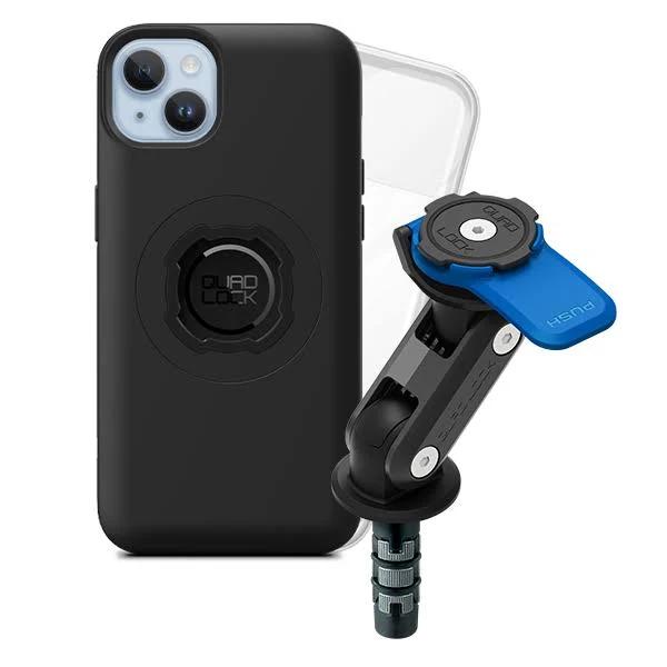 Motorcycle Fork Stem Mount and Mag Case For iPhone 14 Plus by Quad Lock