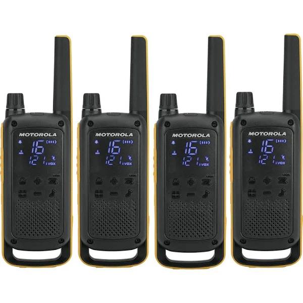 Motorola T82 Extreme Quad Walkie Talkie Black