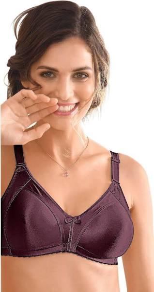 Moulded Wirefree Soft Cup Minimiser Bra, Burgundy / 12D by Naturana