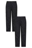 Mountain Warehouse Active Kids Trousers Multipack - Black | Size 11-12