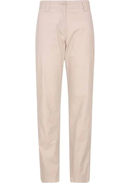 Mountain Warehouse Coastal Stretch Womens Trousers - Long Length - Beige | Size 8
