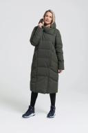 Mountain Warehouse Cosy Wrap Womens Long Down Jacket - Green | Size 12