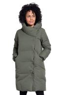 Mountain Warehouse Cosy Wrap Womens Long Down Jacket - Green | Size 12