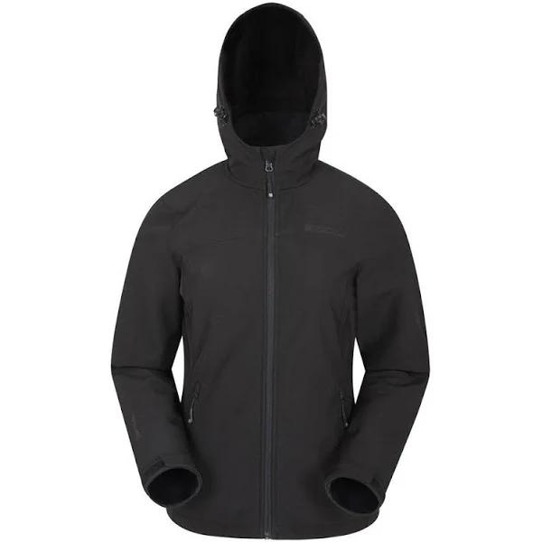 Mountain Warehouse Exodus Womens Water Resistant Softshell Jacket - Black | Size 16