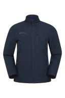 Mountain Warehouse Grasmere Mens Showerproof Softshell - Dark Blue | Size XS