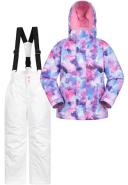 Mountain Warehouse Kids Printed Ski Jacket & Pant Set - Light Pink | Size 13