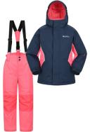 Mountain Warehouse Kids Printed Ski Jacket & Pant Set - Light Pink | Size 13