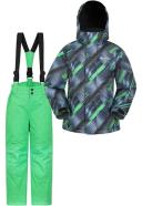 Mountain Warehouse Kids Printed Ski Jacket & Pant Set - Light Pink | Size 13