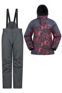 Mountain Warehouse Mens Printed Ski Jacket and Pants Set - Grey | Size 3XL